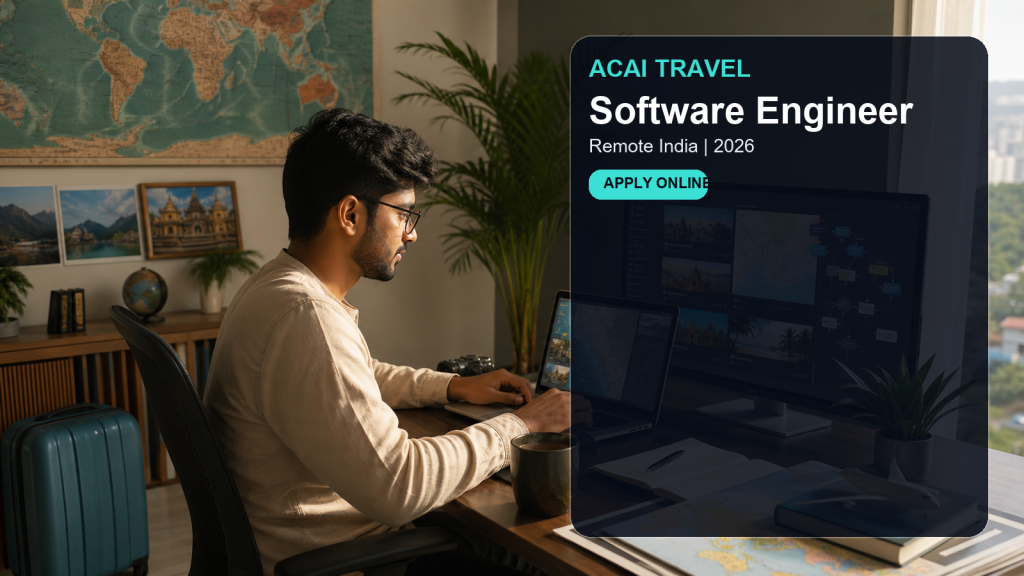 Acai Travel Software Engineer official job information banner
