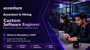 Accenture hiring 2026 freshers Custom Software Engineer jobs in Bengaluru India