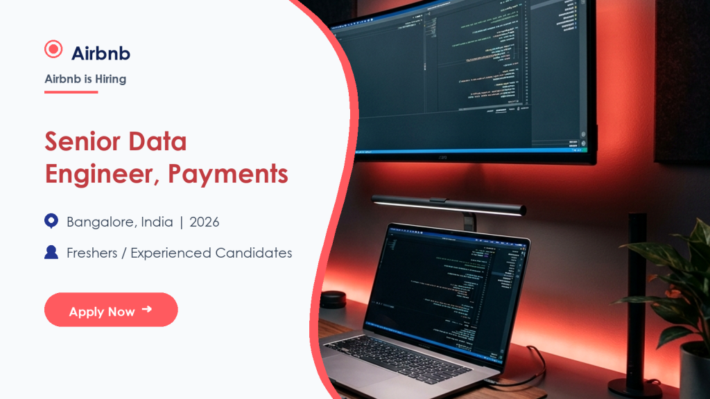 Airbnb Senior Data Engineer, Payments official job information banner