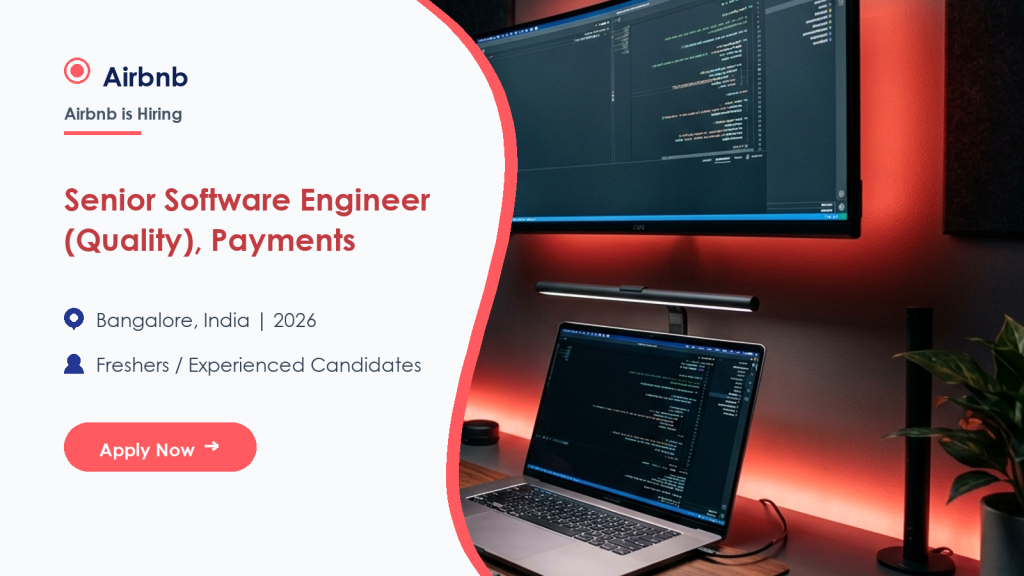 Airbnb Senior Software Engineer (Quality), Payments official job information banner