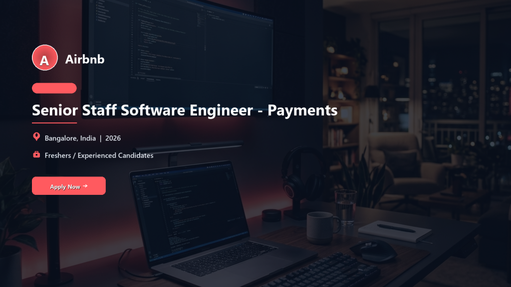 Airbnb Senior Staff Software Engineer - Payments official job information banner