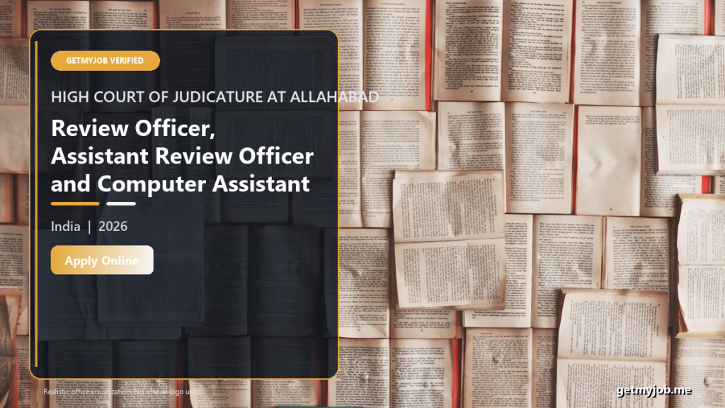 Allahabad High Court RO ARO Recruitment 2026 official job information banner