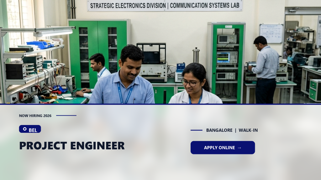BEL Project Engineer official job information banner