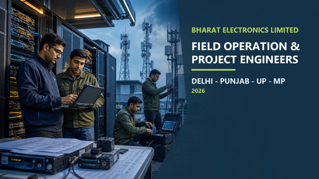 BEL Project Engineer recruitment 2026 official job information banner