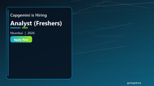 Capgemini is Hiring Analysts for Freshers | Mumbai 2026 banner