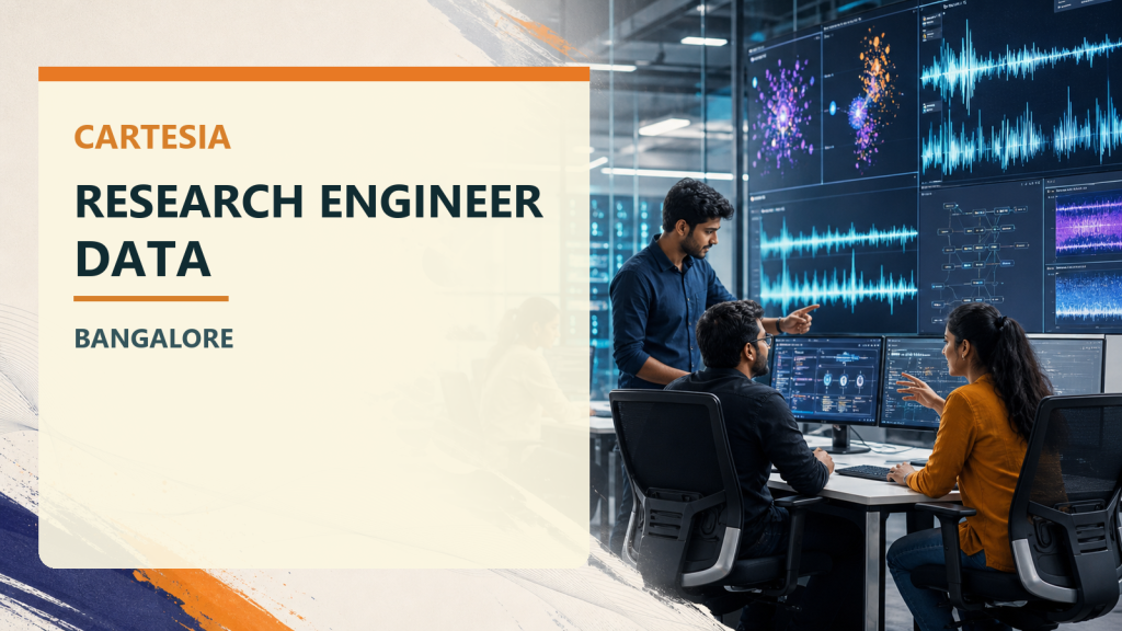 Cartesia Research Engineer Data Bangalore official job information banner