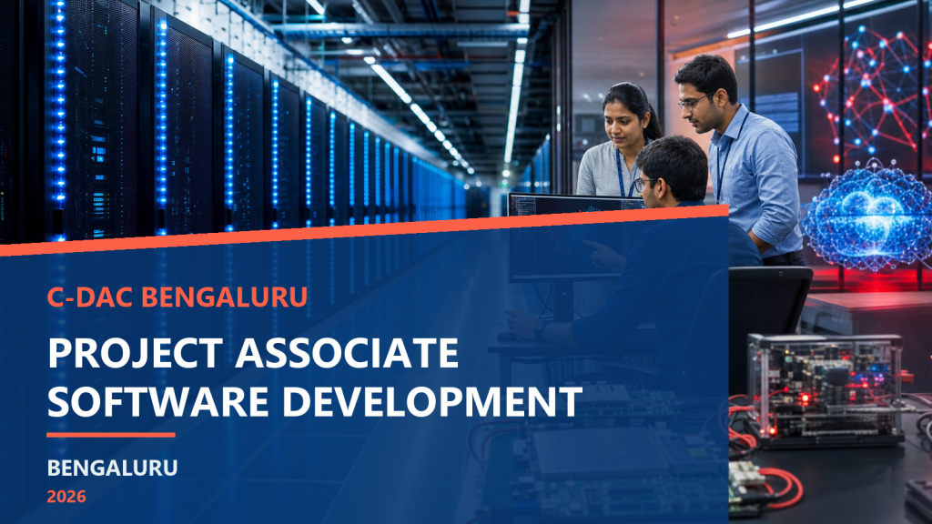 C-DAC Project Associate Bengaluru 2026 official job information banner