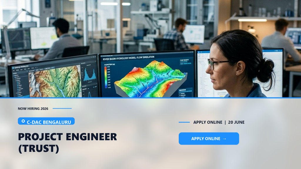 C-DAC Bengaluru Project Engineer TRUST official job information banner