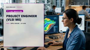 C-DAC Bengaluru Project Engineer VLSI ME official job information banner