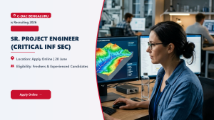 C-DAC Bengaluru Senior Project Engineer Critical Infrastructure Security official job information banner