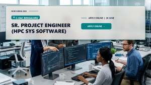 C-DAC Bengaluru Senior Project Engineer HPC System Software official job information banner