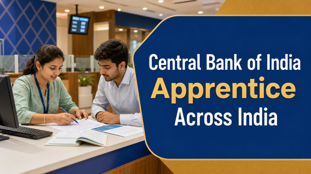 Central Bank of India Apprentice recruitment 2026 official job information banner