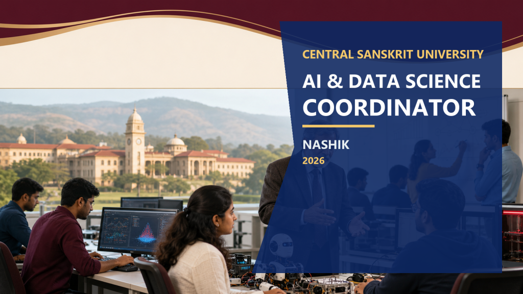 Central Sanskrit University AI DS Coordinator 2026 official job information banner