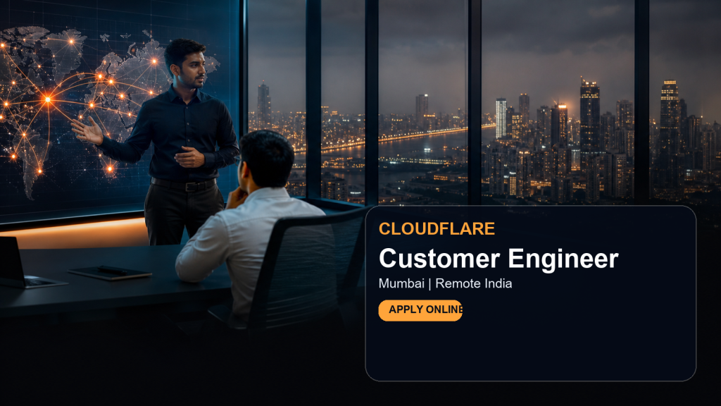 Cloudflare Customer Engineer official job information banner