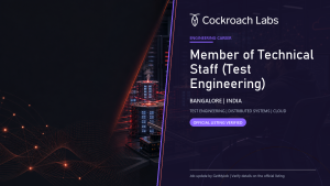 Cockroach Labs Member of Technical Staff (Test Engineering) official job information banner