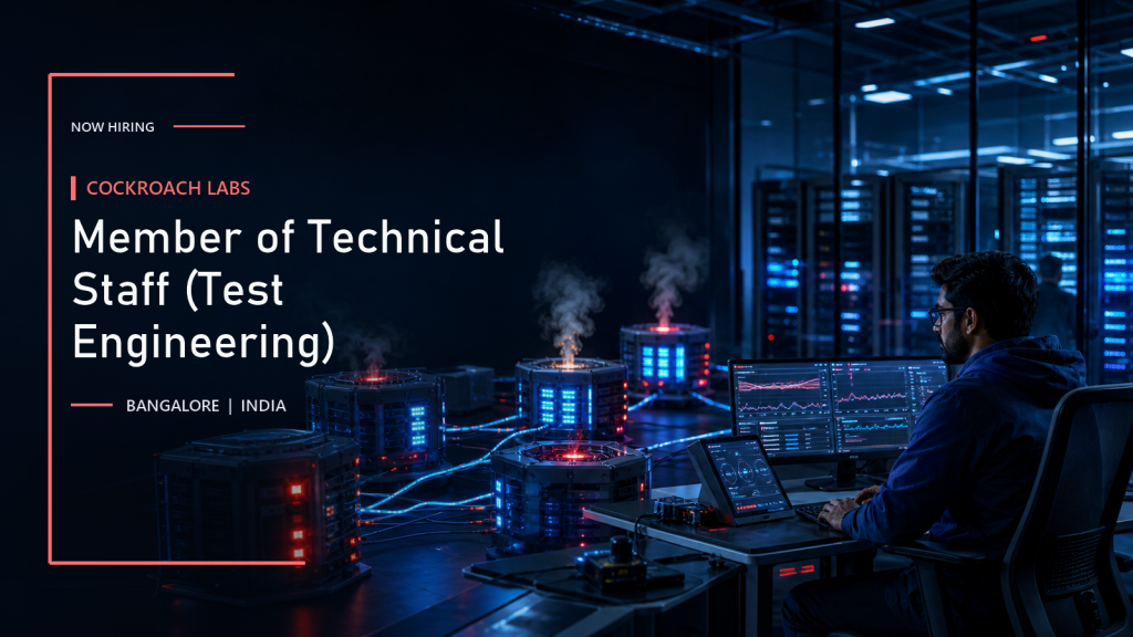 Cockroach Labs Member of Technical Staff (Test Engineering) official job information banner