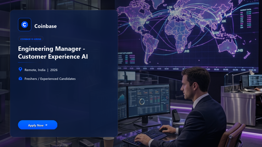 Coinbase Engineering Manager, Customer Experience AI official job information banner