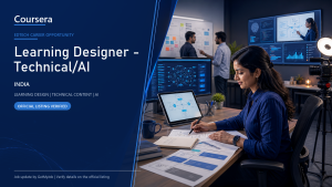 Coursera Learning Designer - Technical/AI official job information banner