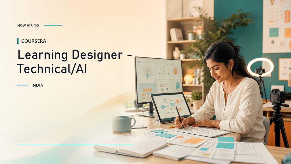 Coursera Learning Designer - Technical/AI official job information banner