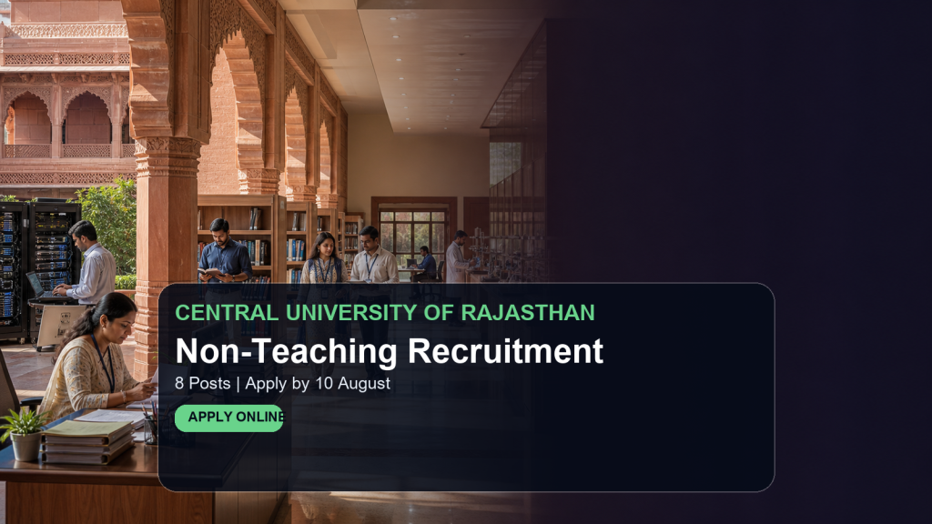 CURAJ Non-Teaching Recruitment 2026 official job information banner