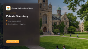 CURAJ Private Secretary official job information banner