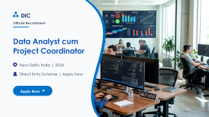 DIC Data Analyst Project Coordinator official job information banner