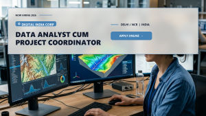 Digital India Corporation Data Analyst cum Project Coordinator official job information banner