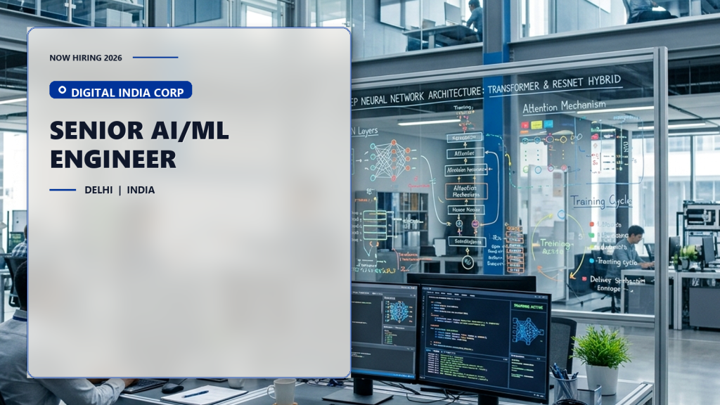 Digital India Corporation Senior AI/ML Engineer official job information banner