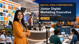 Digital India Corporation Junior Digital Marketing Executive official job information banner
