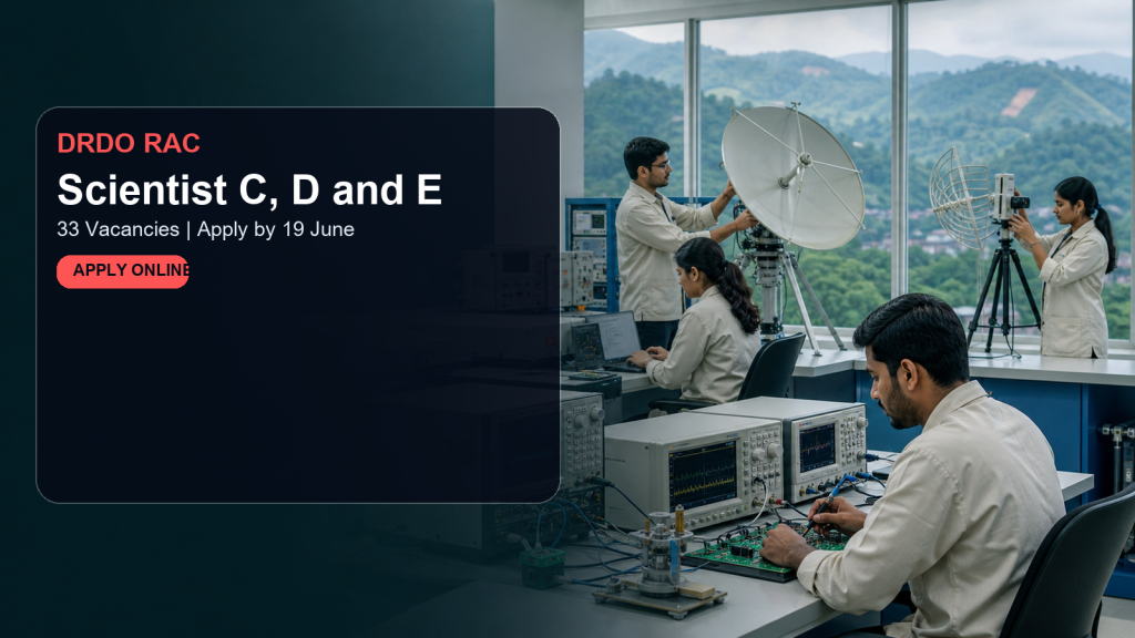 DRDO RAC Scientist Recruitment 2026 official job information banner