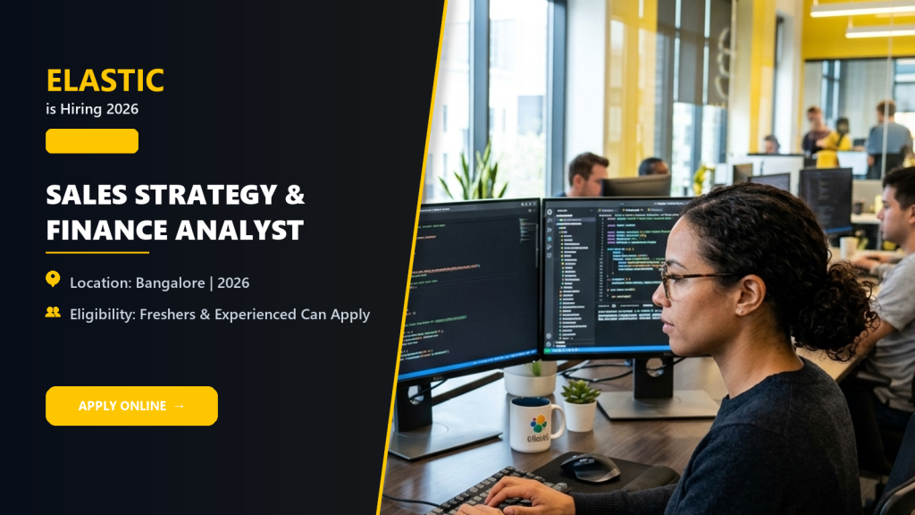 Elastic Sales Strategy & Finance Analyst official job information banner