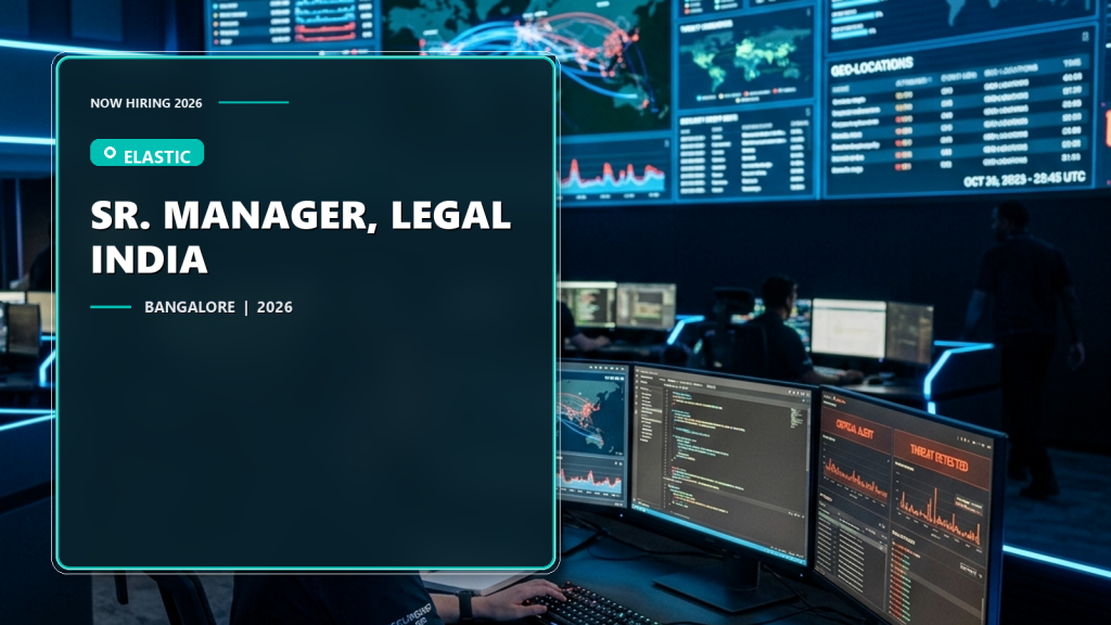 Elastic Sr. Manager, Legal India official job information banner