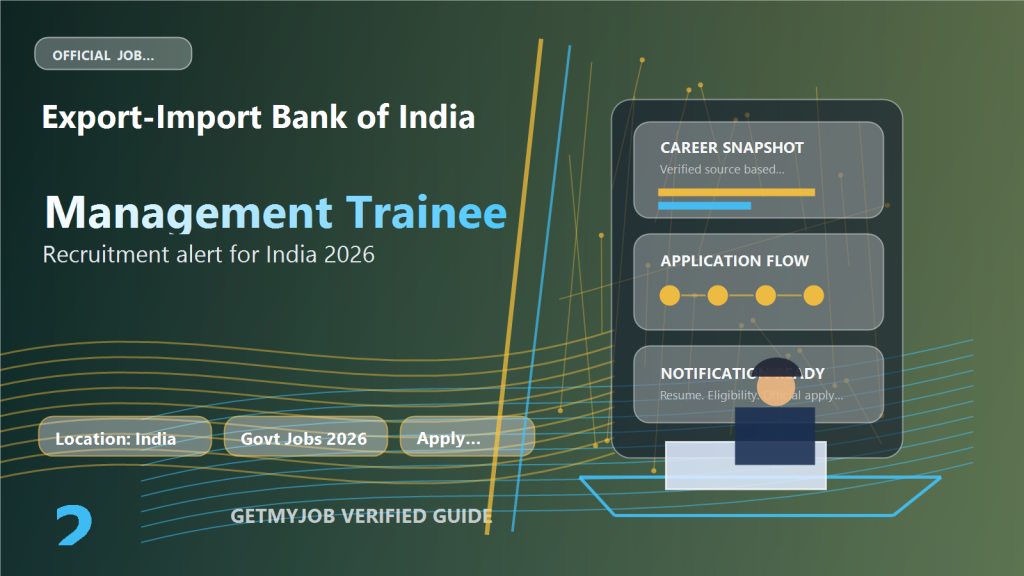 Export-Import Bank of India Management Trainee jobs 2026 across India generated featured image