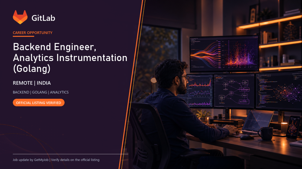 GitLab Backend Engineer, Analytics Instrumentation (Golang) official job information banner