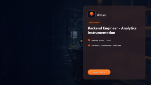 GitLab Backend Engineer, Analytics Instrumentation (Golang) official job information banner