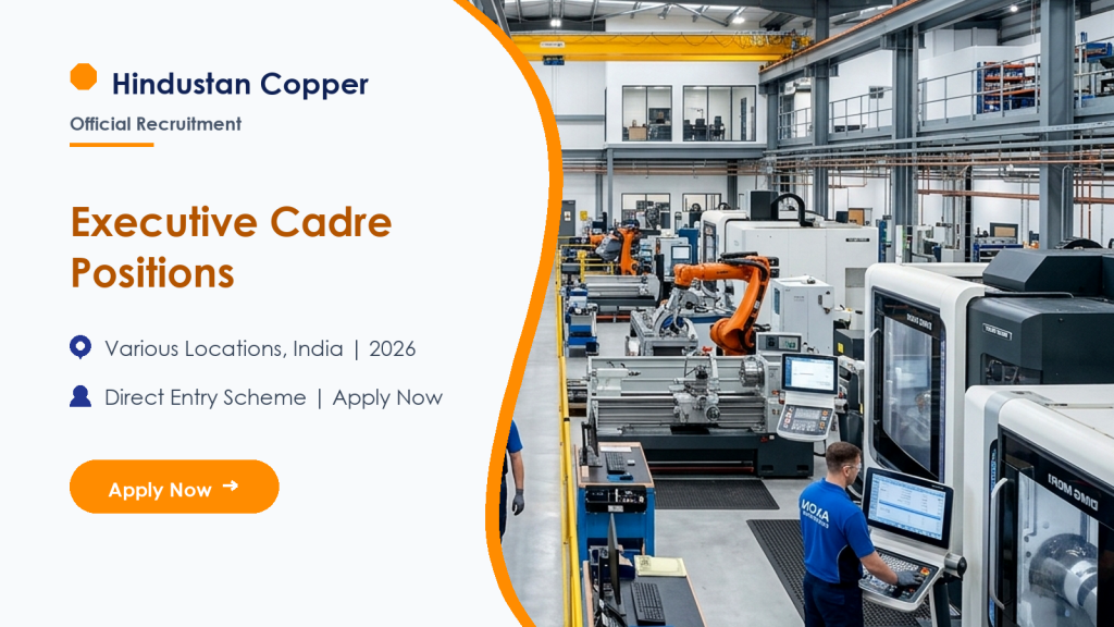 Hindustan Copper Executive Recruitment 2026 official job information banner