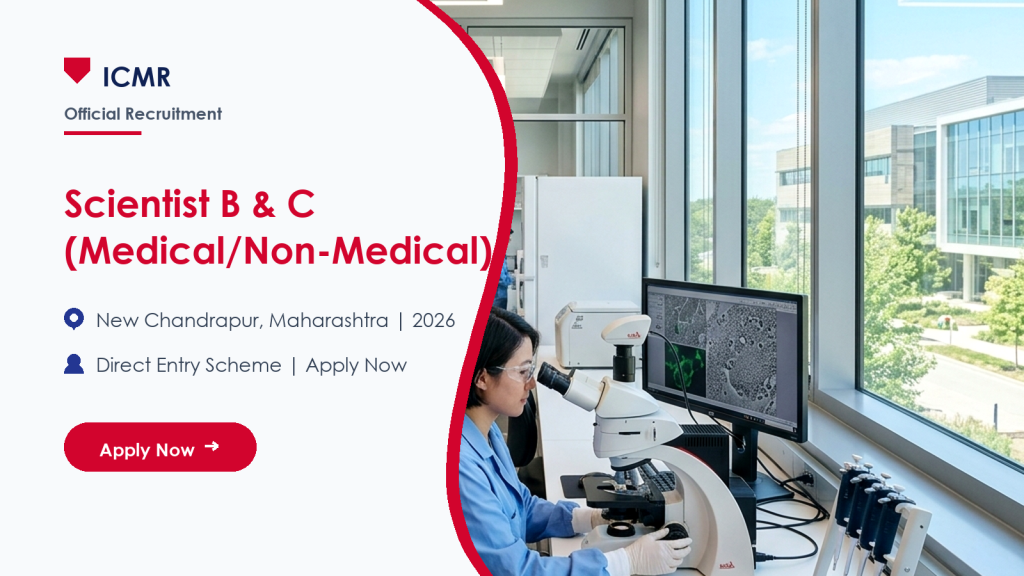 ICMR CRMCH Scientist official job information banner