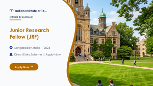 IIT Hyderabad Civil Engineering Junior Research Fellow JRF official job information banner