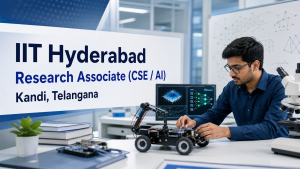 IIT Hyderabad Research Associate CSE/AI recruitment official job information banner