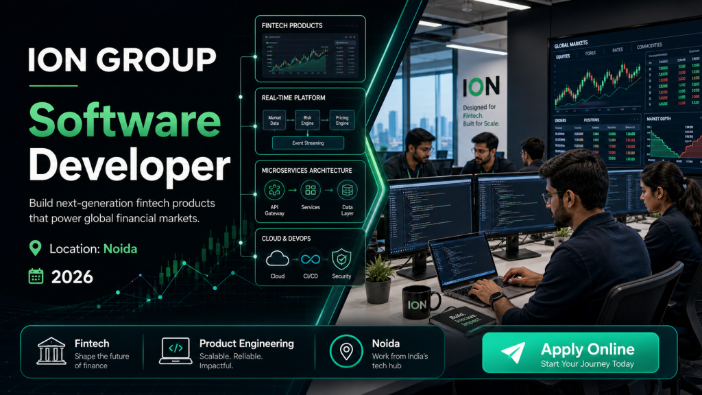 ION Group Software Developer recruitment 2026 in Noida professional hiring banner