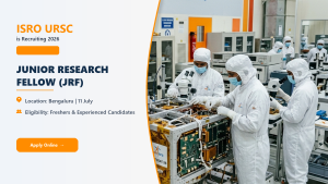 ISRO URSC JRF recruitment 2026 official job information banner