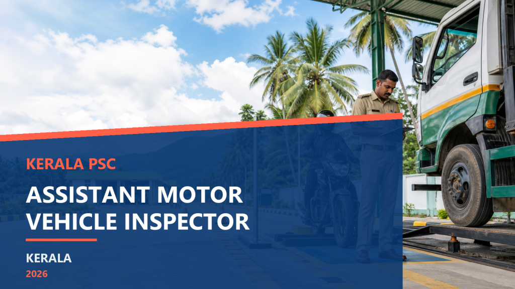 Kerala PSC Assistant Motor Vehicle Inspector 2026 official job information banner