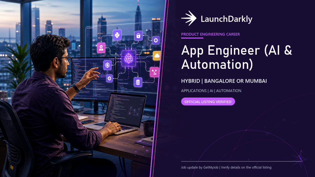 LaunchDarkly App Engineer (AI & Automation) official job information banner