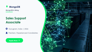 MongoDB Sales Support Associate official job information banner