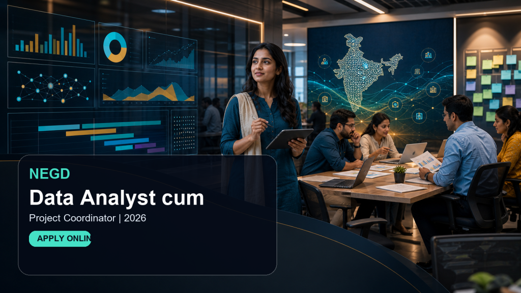 NeGD Data Analyst cum Project Coordinator Recruitment 2026 official job information banner