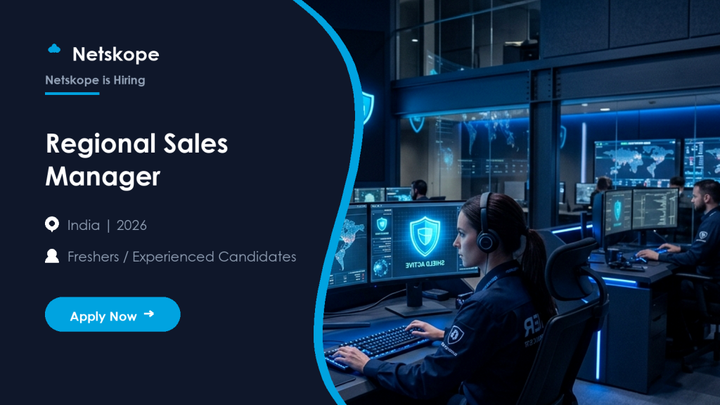 Netskope Regional Sales Manager official job information banner
