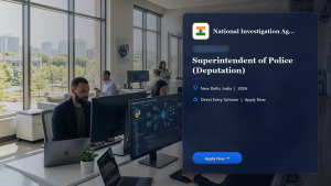 NIA Superintendent of Police Deputation official job information banner
