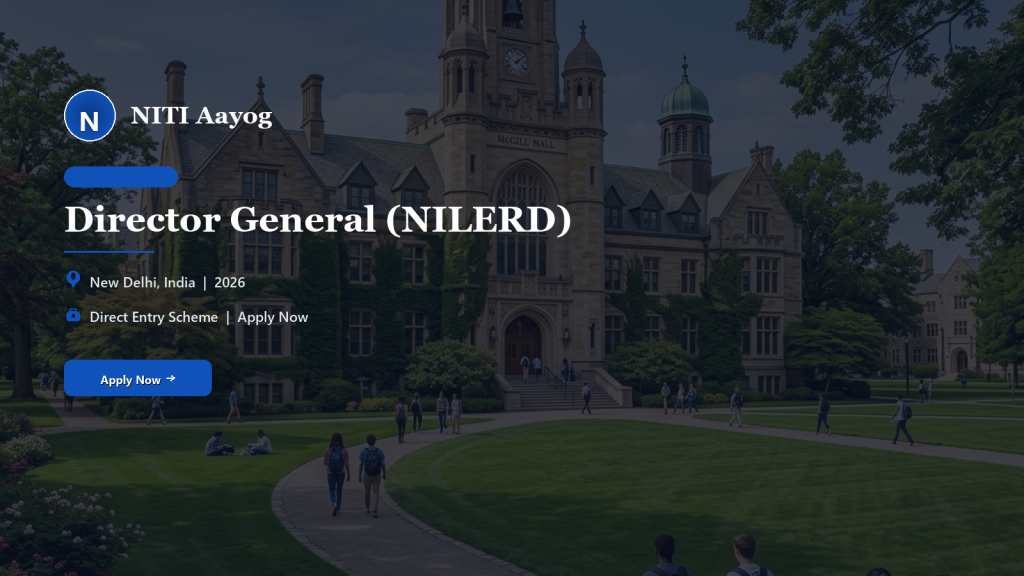 NITI Aayog NILERD official job information banner
