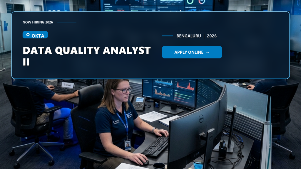 Okta Data Quality Analyst II official job information banner