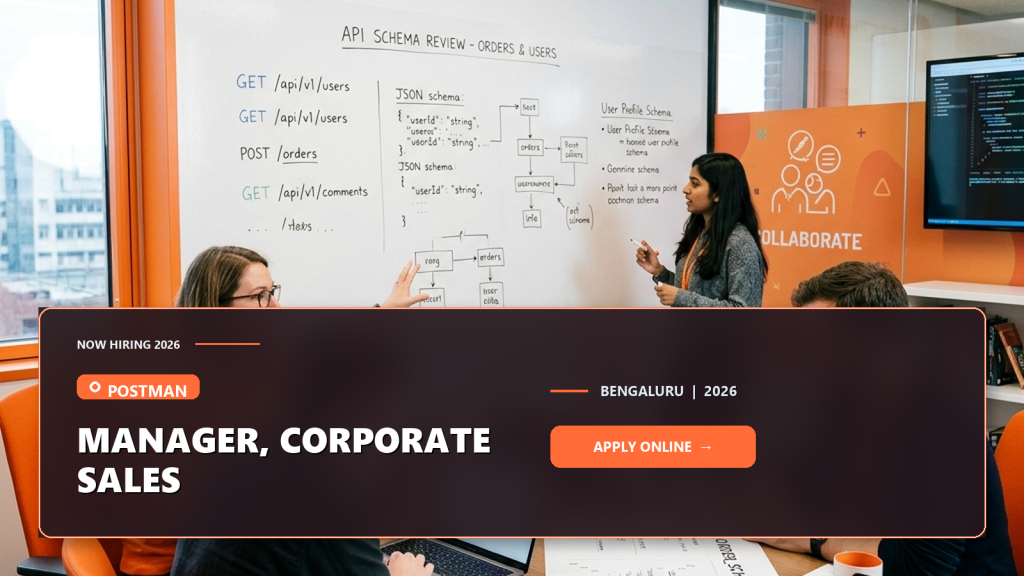 Postman Manager, Corporate Sales, Bengaluru official job information banner